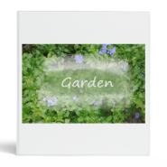 Garden word with plumbago flower bush gardening vinyl binders