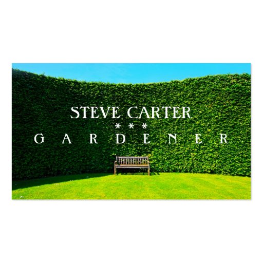 Gardener, Florist Business Card (front side)