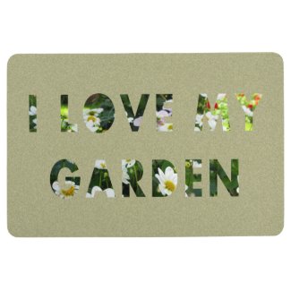 Gardener I Love My Garden Floral Text any Color