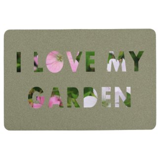 Gardener I Love My Garden Floral Text any Color
