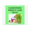 GARDENER joke postcards