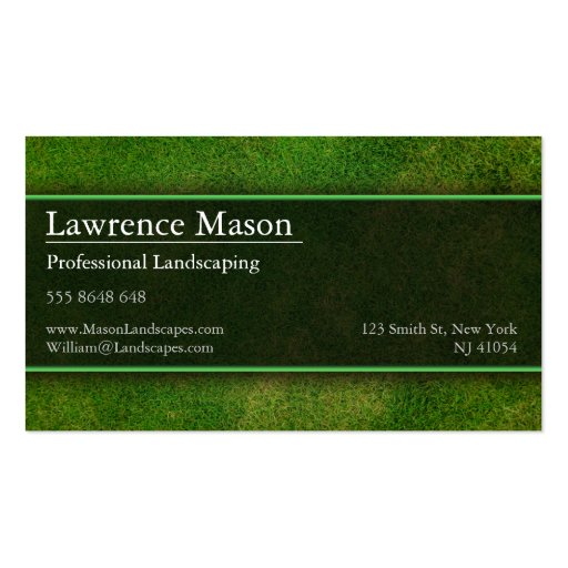 Gardener / Landscaping Business Card (back side)