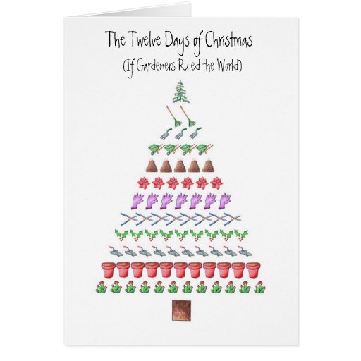 Gardener's 12 Days of Christmas Greeting Card