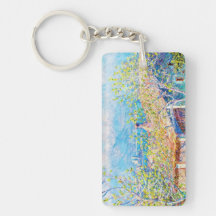 Gardener's House at Antibes Claude Monet Rectangle Acrylic Keychain