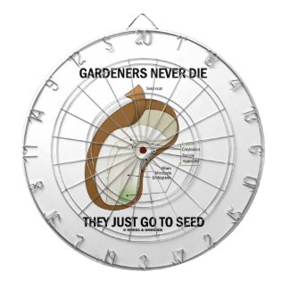 Gardeners Never Die They Just Go To Seed Bean Seed Dartboard With Darts