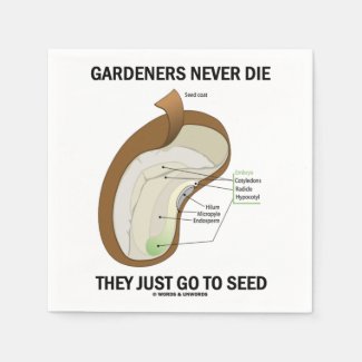 Gardeners Never Die They Just Go To Seed Bean Seed Standard Cocktail Napkin