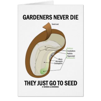Gardeners Never Die They Just Go To Seed Greeting Card