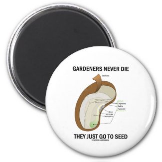 Gardeners Never Die They Just Go To Seed Refrigerator Magnet