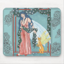 Gardenia and Holly Cat mousepads by redqueenself Gardenia and Holly Cat mousepads