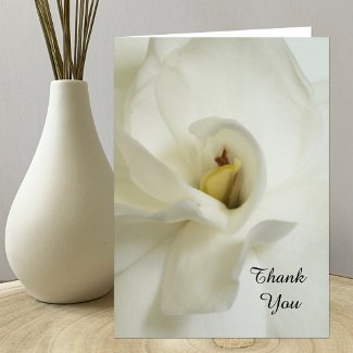 Gardenia Bereavement Sympathy Thank You Card card