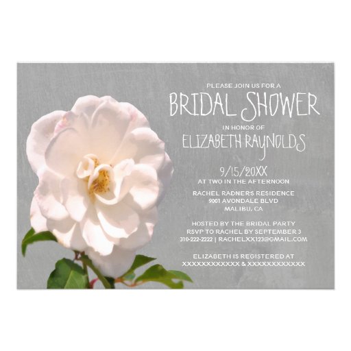 Gardenia Bridal Shower Invitations