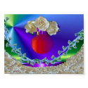 Gardenia flowers in a red vase posters