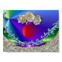 Gardenia flowers in a red vase posters