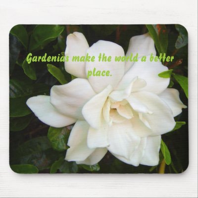 gardenia, Gardenias make the world a better place. Mouse Pads by cinemerald