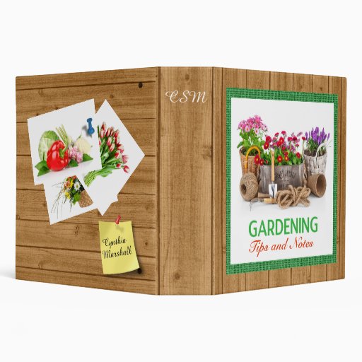 Gardening Binder SRF Zazzle