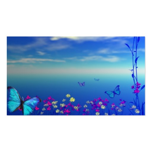 Gardening Butterflies Business Card Template (back side)