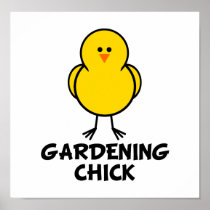 Gardening Chick Poster
