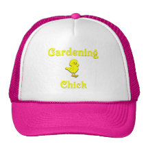 Gardening Chick Trucker Hats