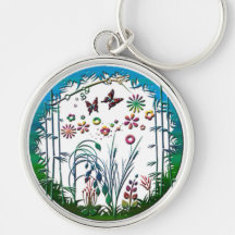Gardening Circle Keychain