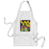 GARDENING IS MY WORLD aprons by YOGI_1 GARDENING IS MY WORLD aprons