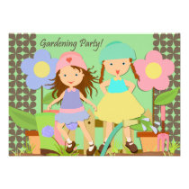 Gardening Party 5x7 Birthday Invitation