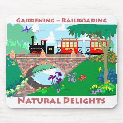 Gardening + Railroading Mouse Pads by jerryjindrich