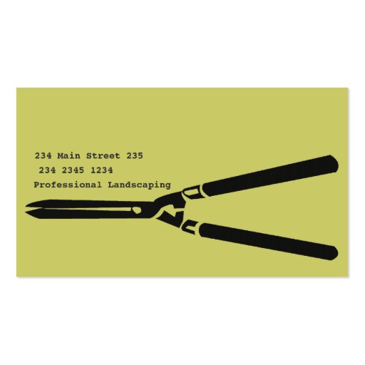 Gardening Scissors for Gardeners Business Cards (back side)