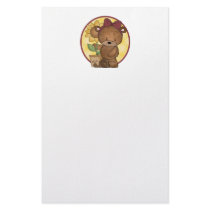 Gardening Teddy Bear Stationery Design