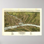Gardiner Pittston, Maine 1878 Poster