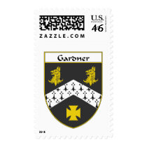 Gardner Coat of Arms/Family Crest Postage Stamp