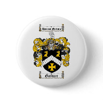 GARDNER FAMILY CREST -  GARDNER COAT OF ARMS PINBACK BUTTONS