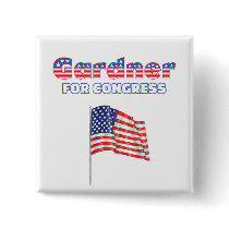 Gardner for Congress Patriotic American Flag Pins