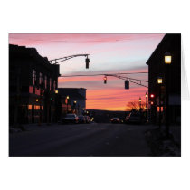 Gardner Massachusetts Downtown Sunset Greeting Card