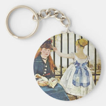 Gare Saint-Lazare By Manet Edouard Keychains