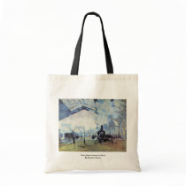 Gare Saint Lazare In Paris By Claude Monet Bags
