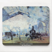 Gare Saint Lazare In Paris By Claude Monet Mouse Pad