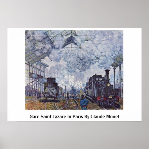 Gare Saint Lazare In Paris By Claude Monet Posters