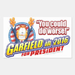 Garfield For President in 2016 Rectangular Sticker