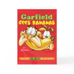 Garfield va carte de note de bananes cartes