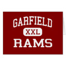 postcard - Go Garfield Rams! #1 in Akron Ohio. Show your support for the Garfield High School Rams while looking sharp. Customize this Garfield Rams design with your favorite sport, activity, or school group. Personalize it with your name and jersey number, or your favorite player's name and jersey number. If you're alumni, graduating, or a recent graduate, you can customize with your graduation year! These Garfield Rams tshirts, gifts, sweatshirts, jerseys, stickers, mugs, mousepads and magnets are the pe