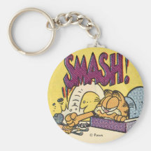 Garfield Smashing Clock, keychain