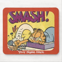 Garfield Smashing Clock mousepad