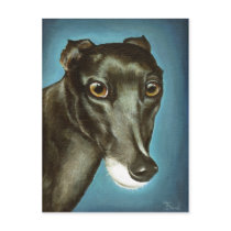 Garfiney Beauty - greyhound portrait Post Card
