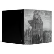 Gargantua on the towers of Notre-Dame at Paris 3 Ring Binders