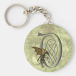 Gargoyle Decorated Initial D Key Chains