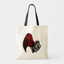 gargoyle red canvas bag
