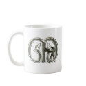 Monograma M de los Gargoyles tazas by initials Monograma M de los Gargoyles tazas