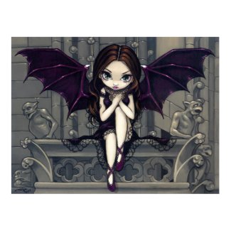Gargoyles of Notre Dame gothic fairy Art Print print