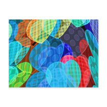 garlands of pastel colored hearts postcards by fotowino garlands of pastel colored hearts postcards