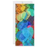 garlands of pastel colored hearts full color rack card